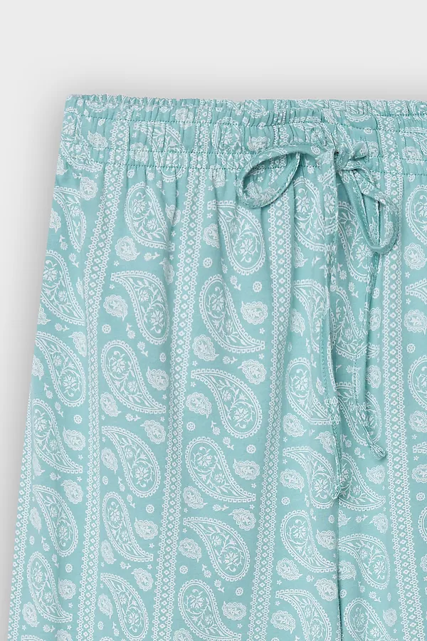 Бриджи женские MARK FORMELLE, пейсли на бирюзовом - фото 2
