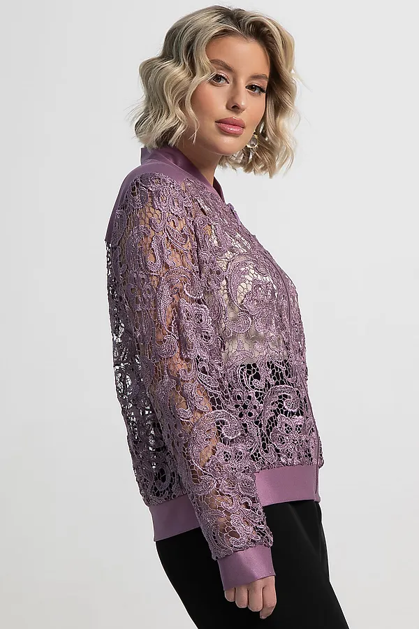 Жакет кружевной Индола LADY TAIGA, сиреневый - фото 2