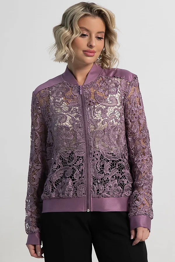 Жакет кружевной Индола LADY TAIGA, сиреневый - фото 2
