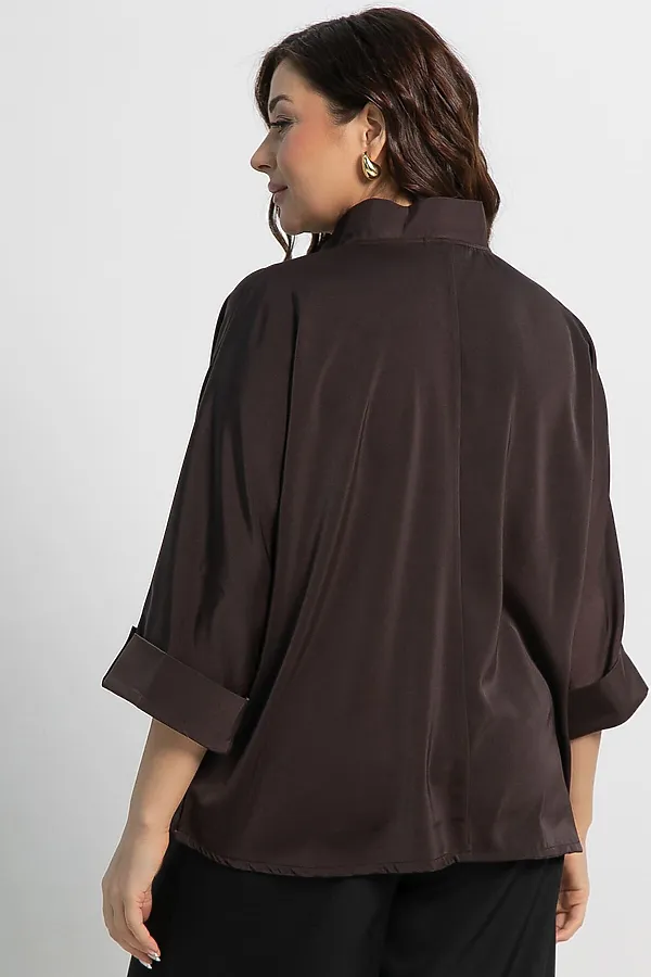 Блуза Серенада LADY TAIGA, шоколад - фото 2