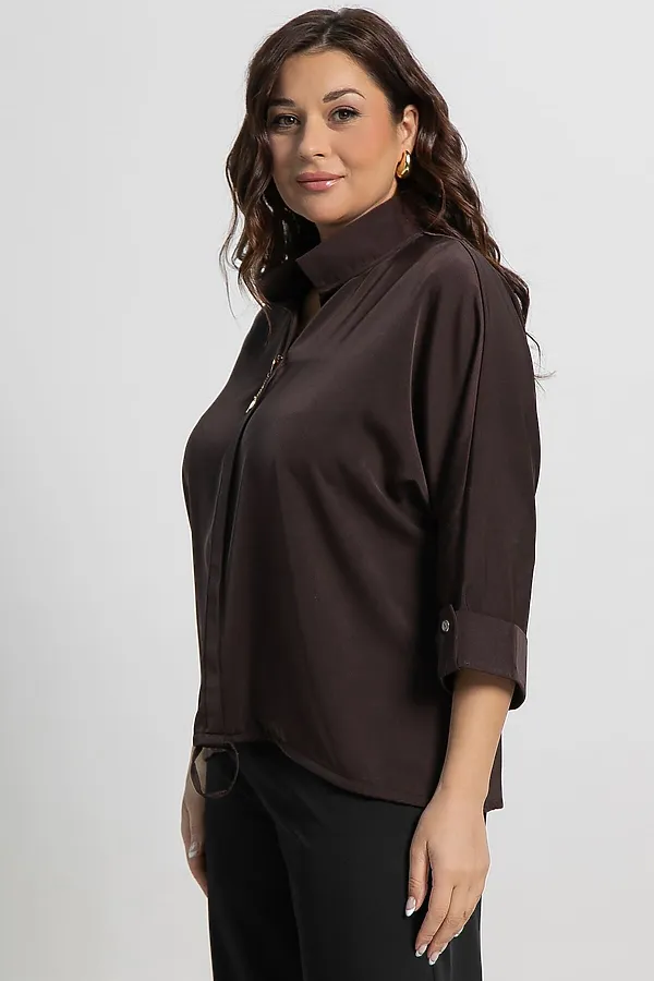 Блуза Серенада LADY TAIGA, шоколад - фото 2