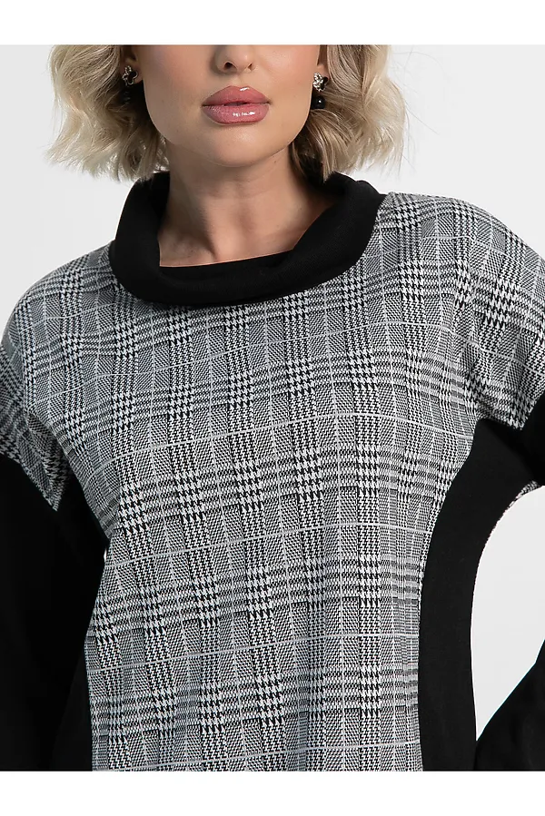 Платье Жанетта LADY TAIGA, черно-серое - фото 2