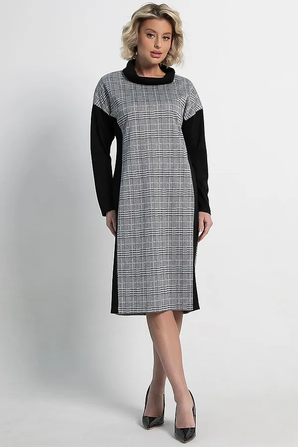 Платье Жанетта LADY TAIGA, черно-серое - фото 2