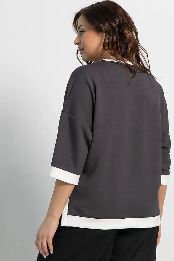 Блуза Нукси LADY TAIGA, серая - фото 2