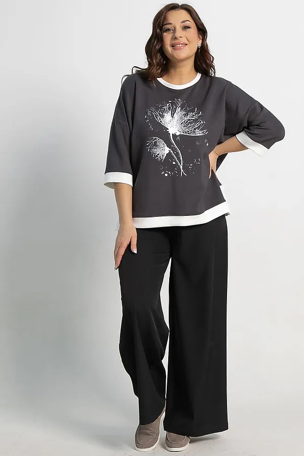 Блуза Нукси LADY TAIGA, серая - фото 2