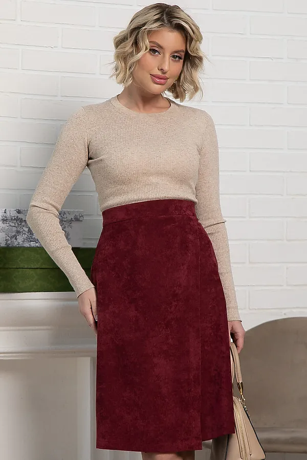 Юбка вельветовая Эрис LADY TAIGA, бургунди - фото 2