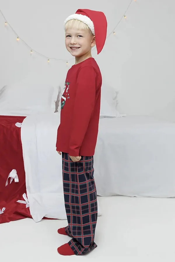 Пижама CROCKID, вишня - фото 2