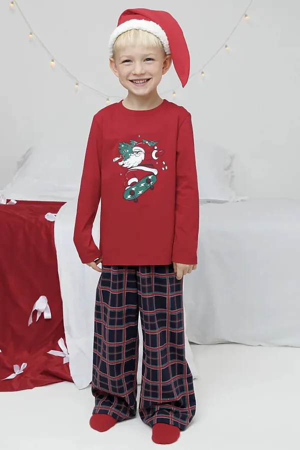 Пижама CROCKID, вишня - фото 2