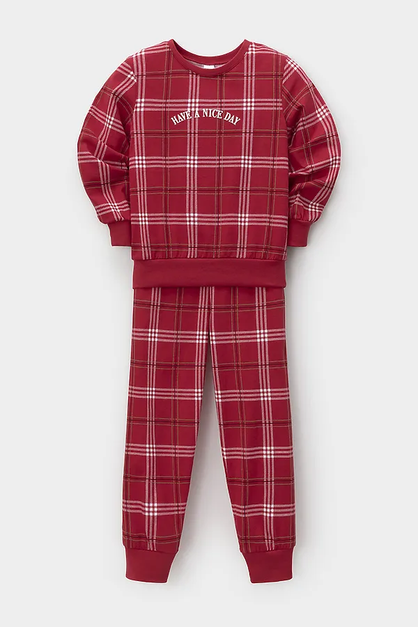 Пижама CROCKID, вишня - фото 2
