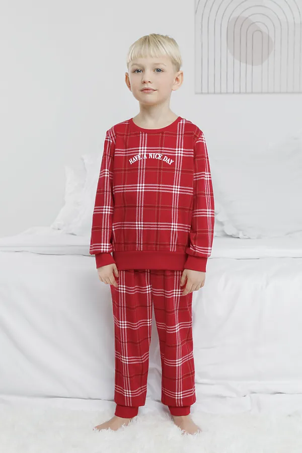 Пижама CROCKID, вишня - фото 2