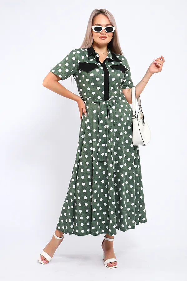 Платье 39059 НАТАЛИ, зеленый - фото 2
