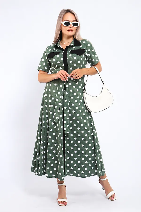 Платье 39059 НАТАЛИ, зеленый - фото 2