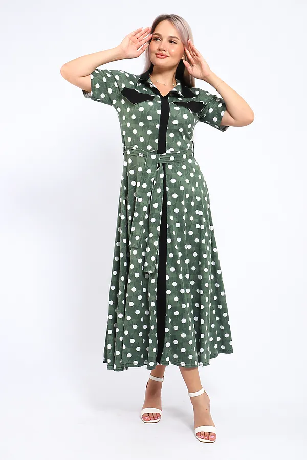 Платье 39059 НАТАЛИ, зеленый - фото 2