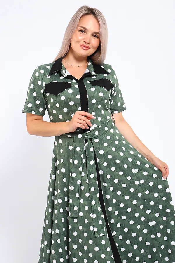 Платье 39059 НАТАЛИ, зеленый - фото 2