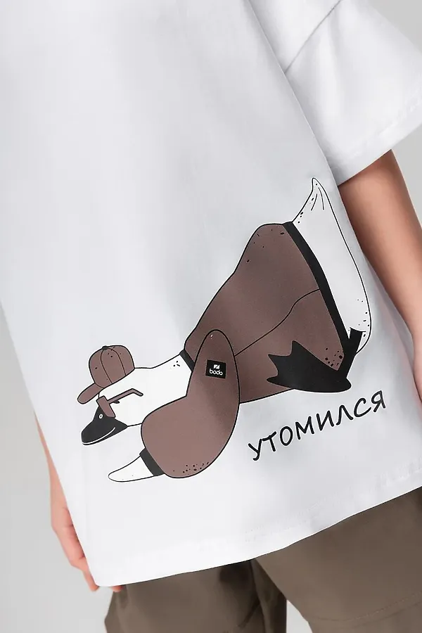 Футболка BODO-S, белый (коричневый) - фото 2