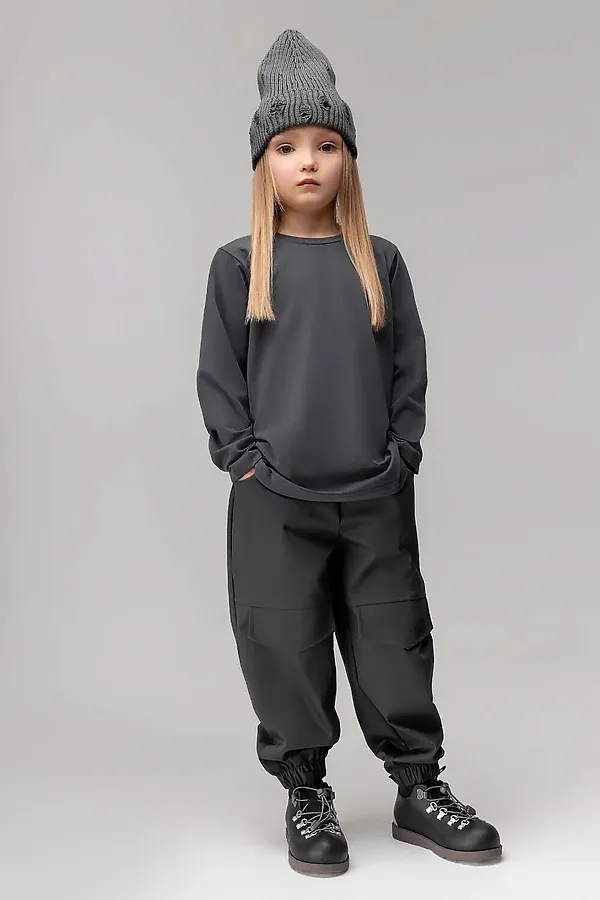 Лонгслив BODO-S, темно-серый (салатовый) - фото 2