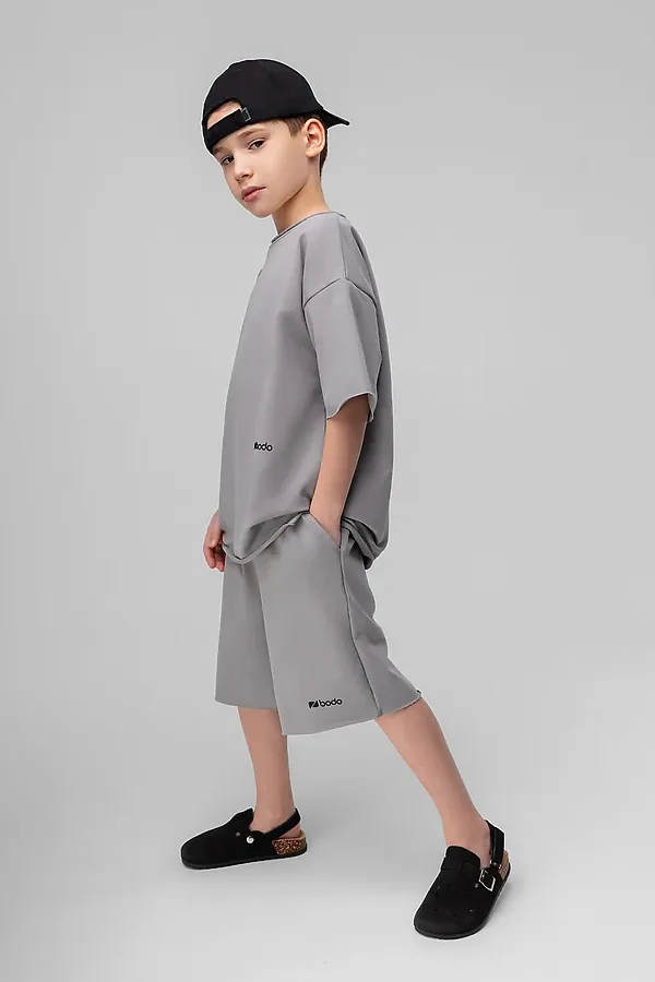 Костюм (Футболка+Шорты) BODO-S, серый - фото 2