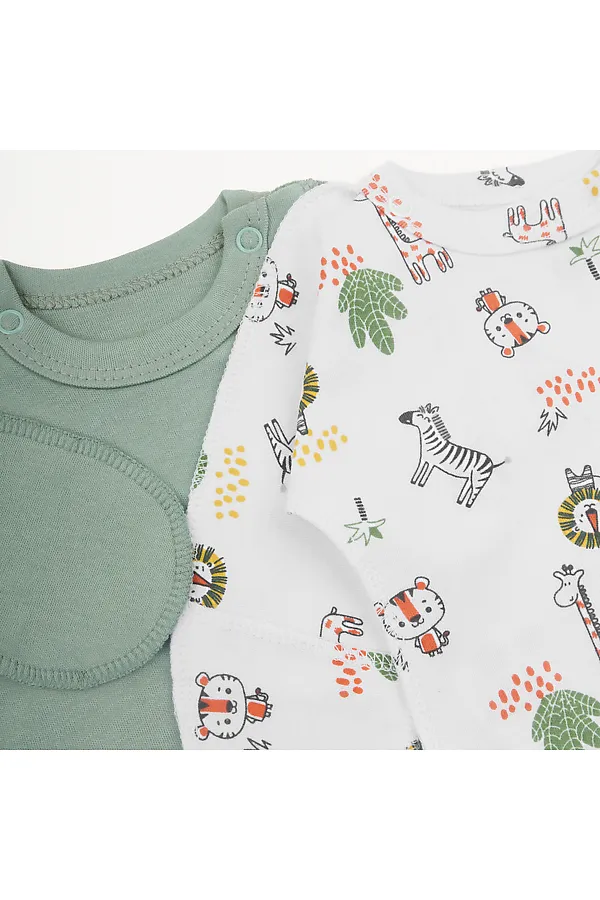 Распашонка 2 шт YOULALA, зеленый - фото 2