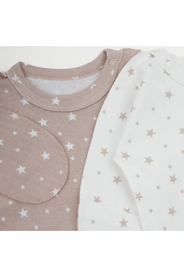 Распашонки 2 штуки. YOULALA, бежевый - фото 2