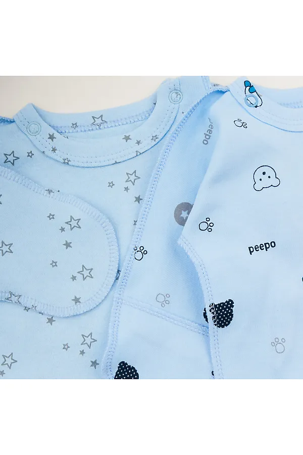 Распашонки 2 штуки. YOULALA, голубой - фото 2