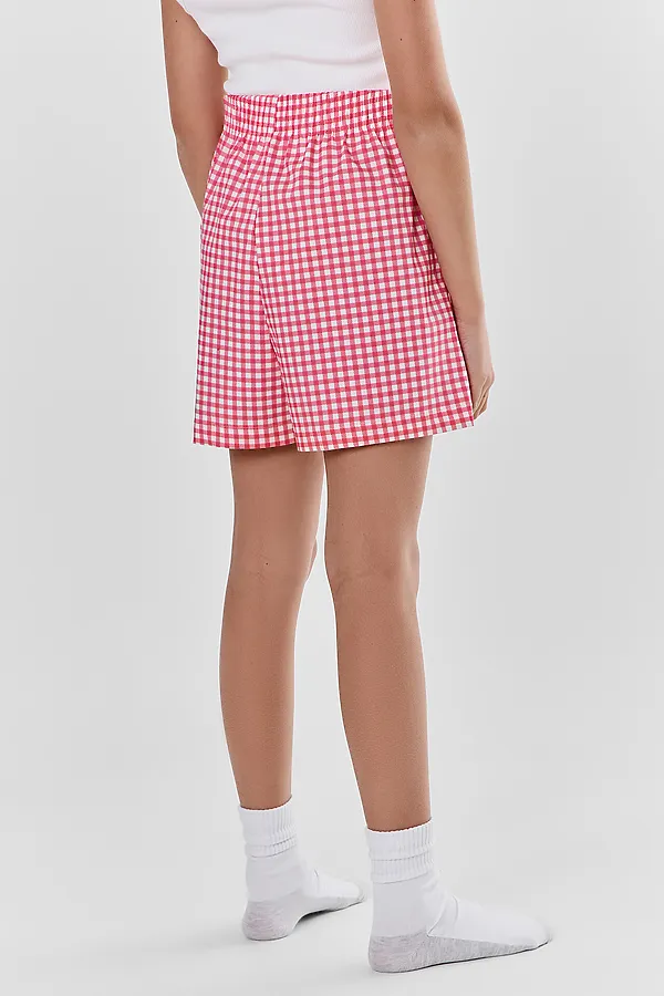 Шорты для девочек домашние MARK FORMELLE, розовая клетка1 - фото 2