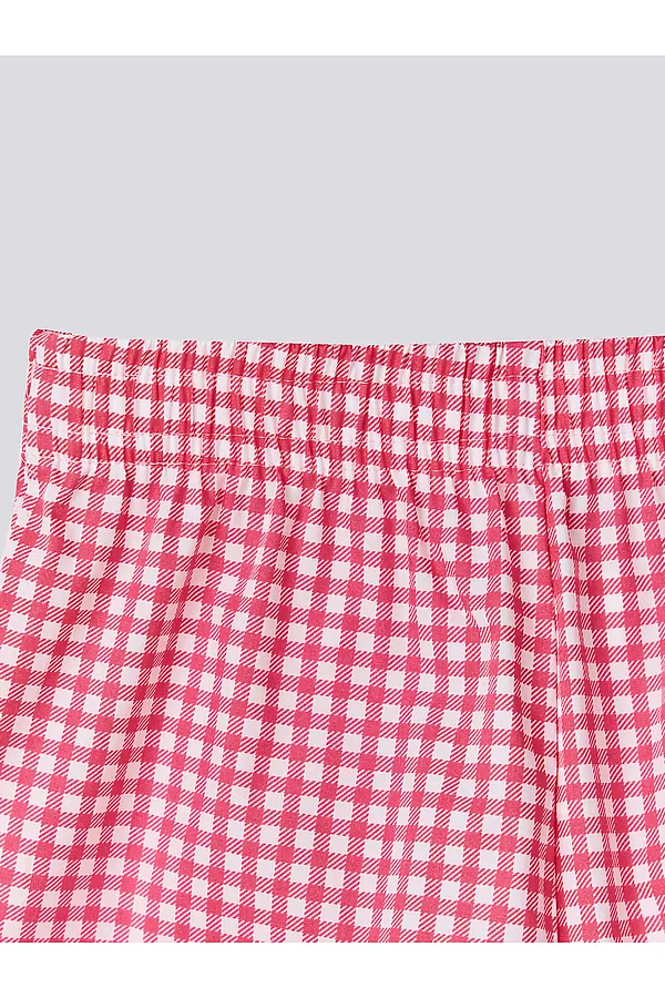 Шорты для девочек домашние MARK FORMELLE, розовая клетка1 - фото 2