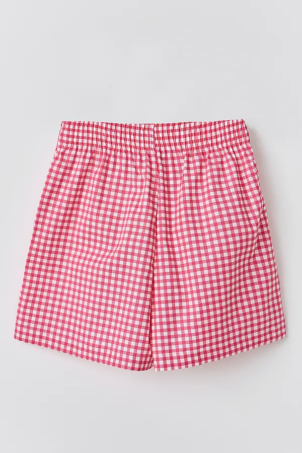 Шорты для девочек домашние MARK FORMELLE, розовая клетка1 - фото 2