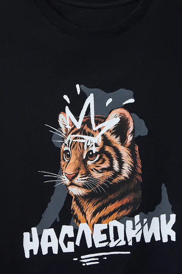 Комплект для мальчиков (джемпер, шорты) MARK FORMELLE, черный +тигры на черном - фото 2