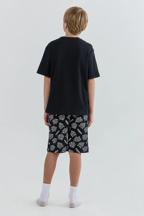 Комплект для мальчиков (джемпер, шорты) MARK FORMELLE, черный +тигры на черном - фото 2