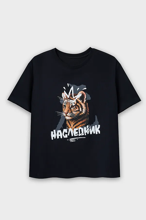 Комплект для мальчиков (джемпер, шорты) MARK FORMELLE, черный +тигры на черном - фото 2