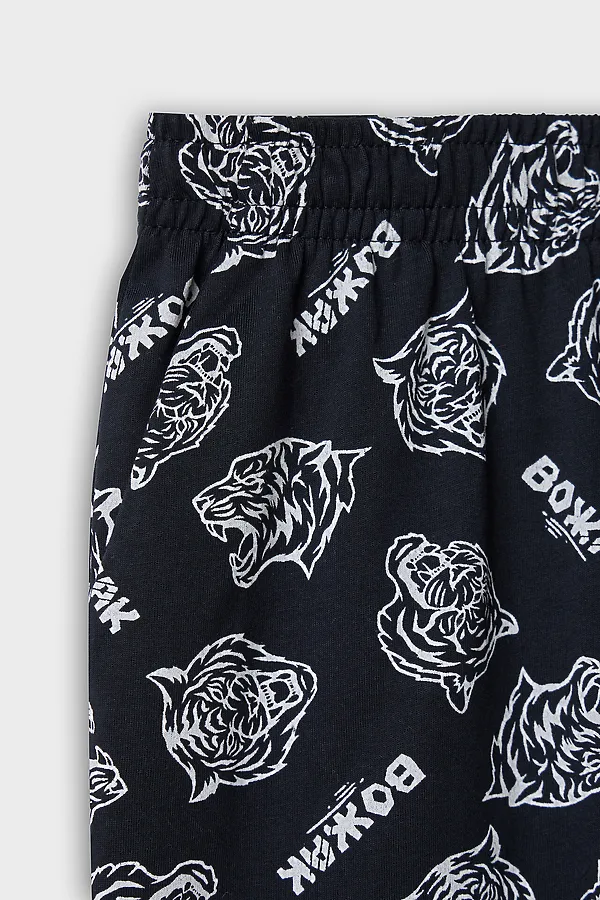 Комплект для мальчиков (джемпер, шорты) MARK FORMELLE, черный +тигры на черном - фото 2