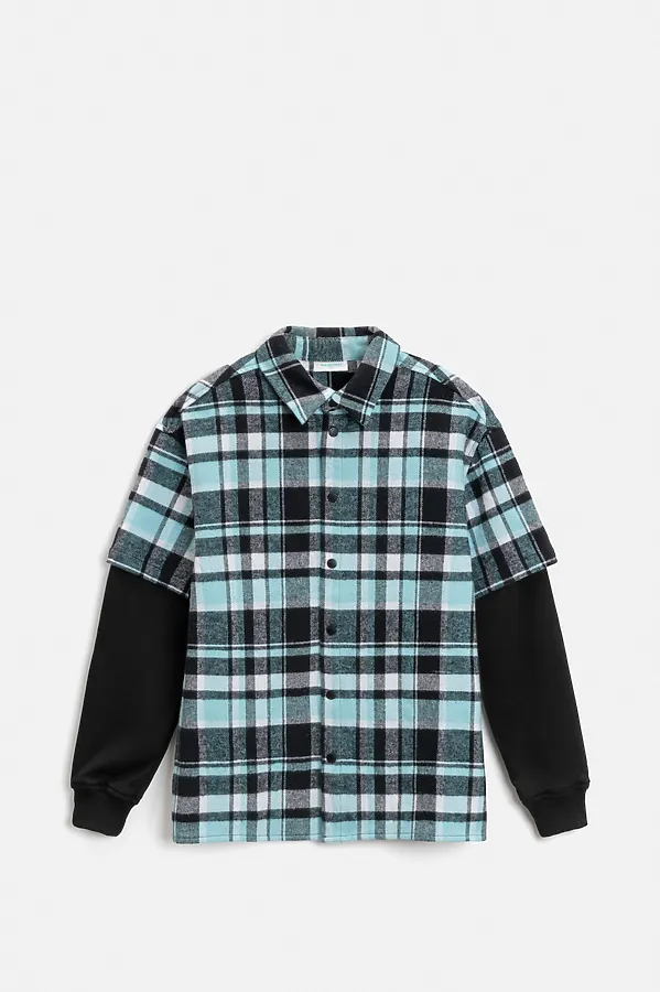 Рубашка-куртка ACOOLA, синяя клетка - фото 2