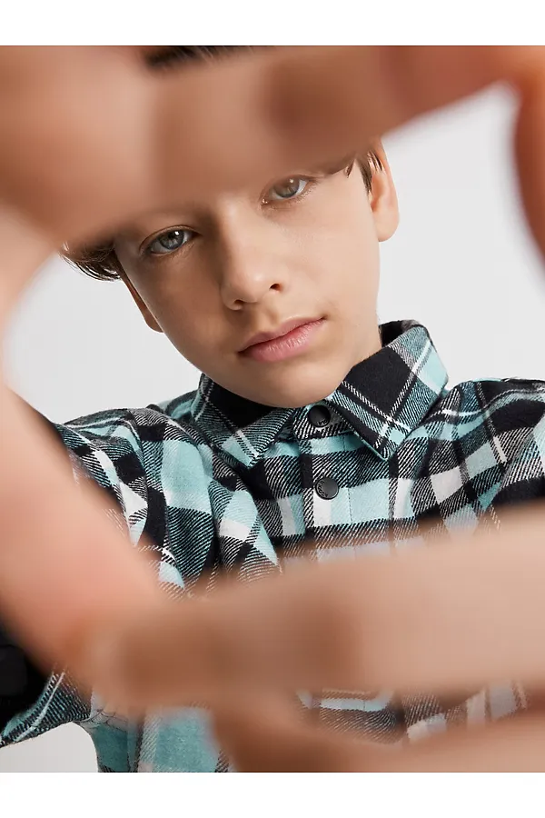 Рубашка-куртка ACOOLA, синяя клетка - фото 2