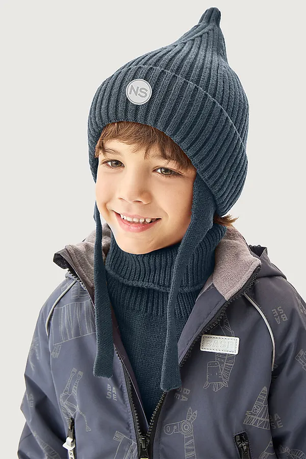 Комплект шапка и манишка NIKASTYLE, джинс - фото 2