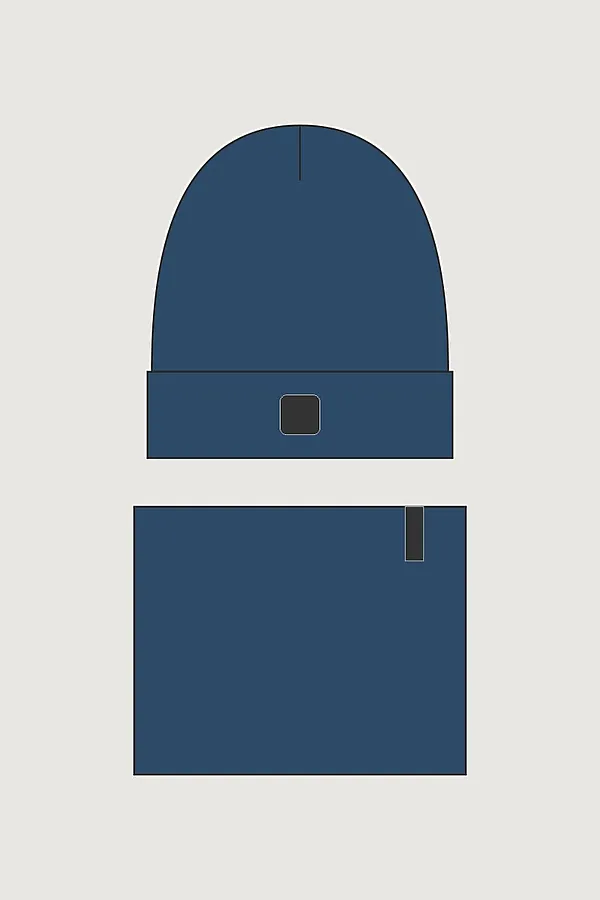 Комплект шапка и снуд NIKASTYLE, джинс - фото 2