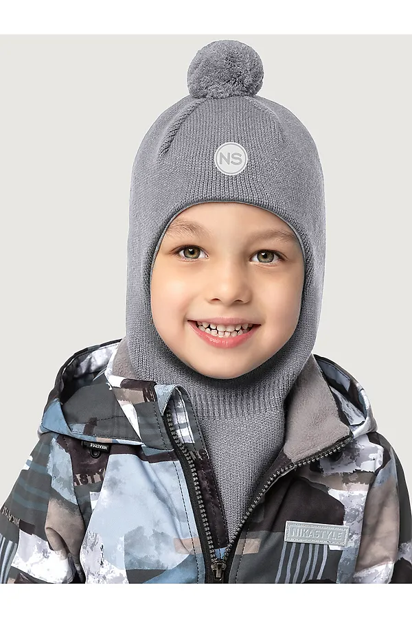 Балаклава NIKASTYLE, серый меланж - фото 2