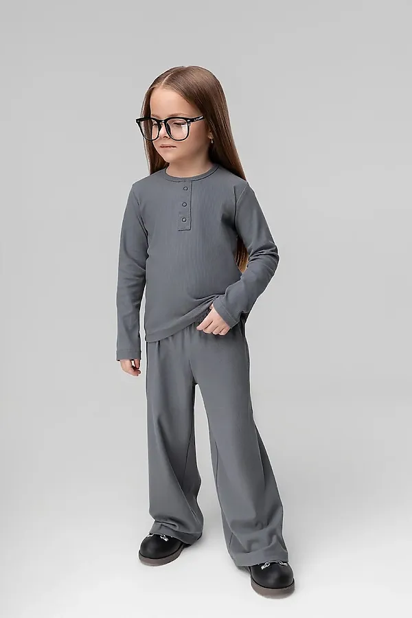 Костюм (Лонгслив+Брюки) BODO, темно-серый - фото 2