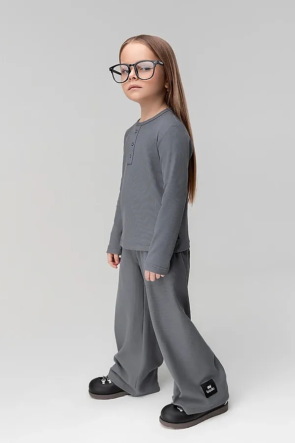 Костюм (Лонгслив+Брюки) BODO, темно-серый - фото 2