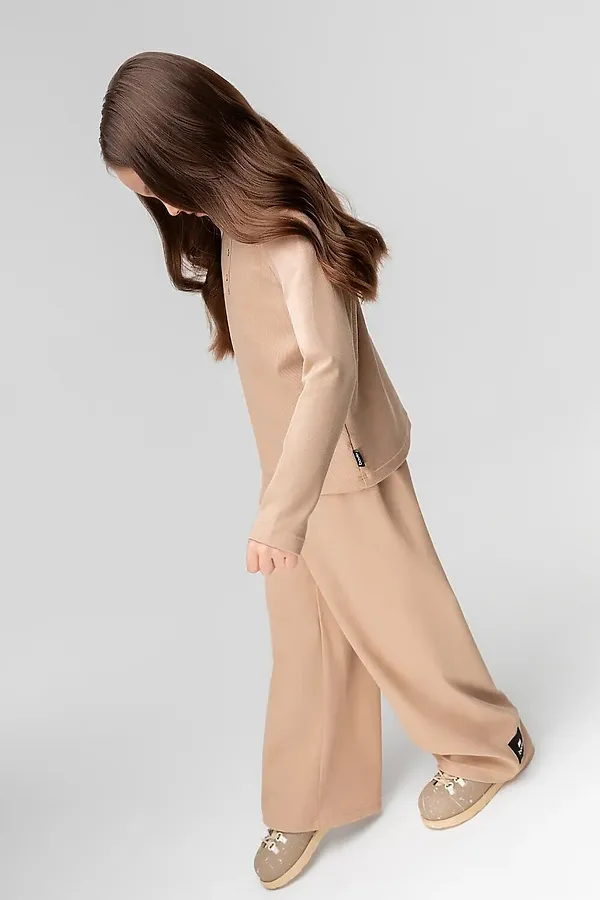 Костюм (Лонгслив+Брюки) BODO, бежевый - фото 2