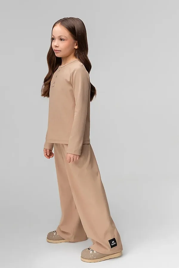 Костюм (Лонгслив+Брюки) BODO, бежевый - фото 2