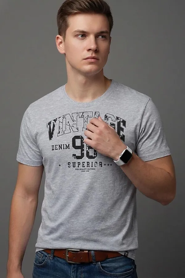 Футболка F5, серый меланж - фото 2