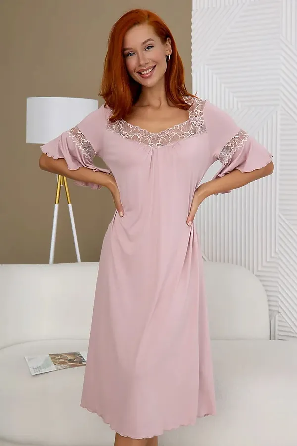 Сорочка Джина НАТАЛИ, бежевый - фото 2