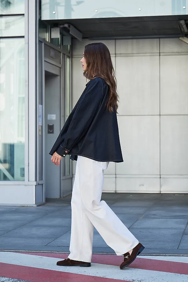 Рубашка джинсовая оверсайз НАТАЛИ, черный - фото 2