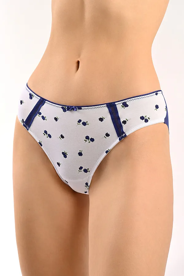 Трусы-слипы INDEFINI, белый, принт - фото 2