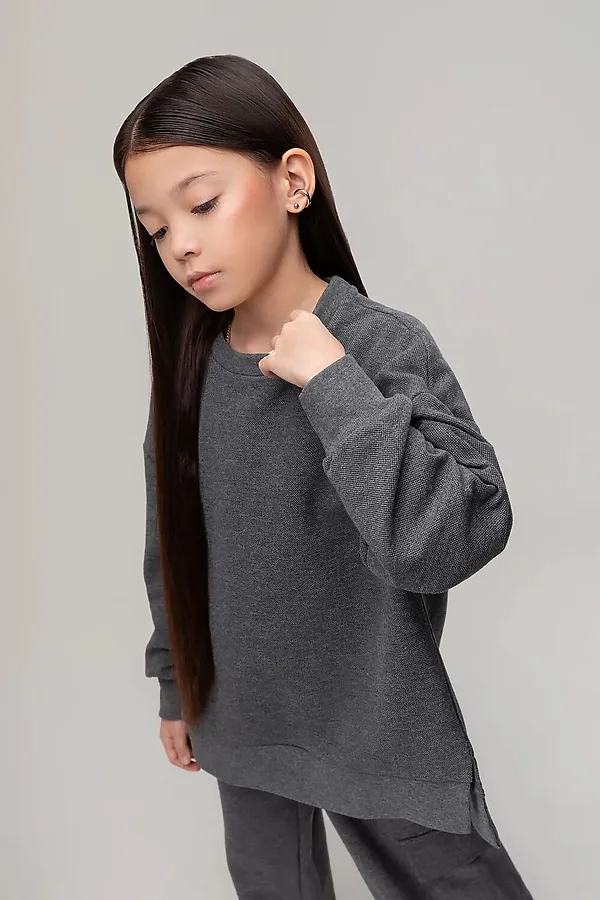 Костюм (Свитшот+Брюки) BODO, темно-серый меланж - фото 2