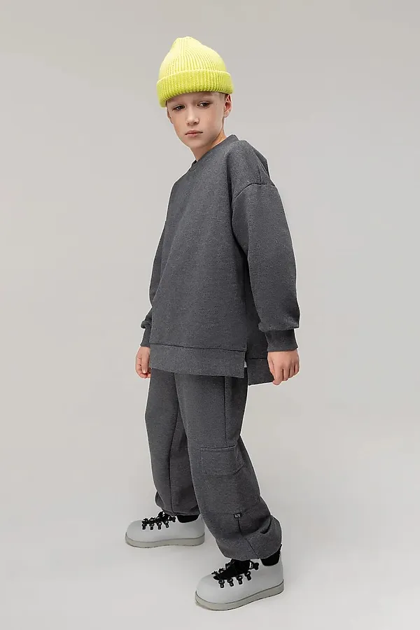 Костюм (Свитшот+Брюки) BODO, темно-серый меланж - фото 2