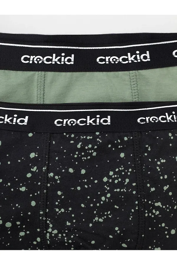 Трусы 2 шт. CROCKID, нефритовый,темный графит - фото 2