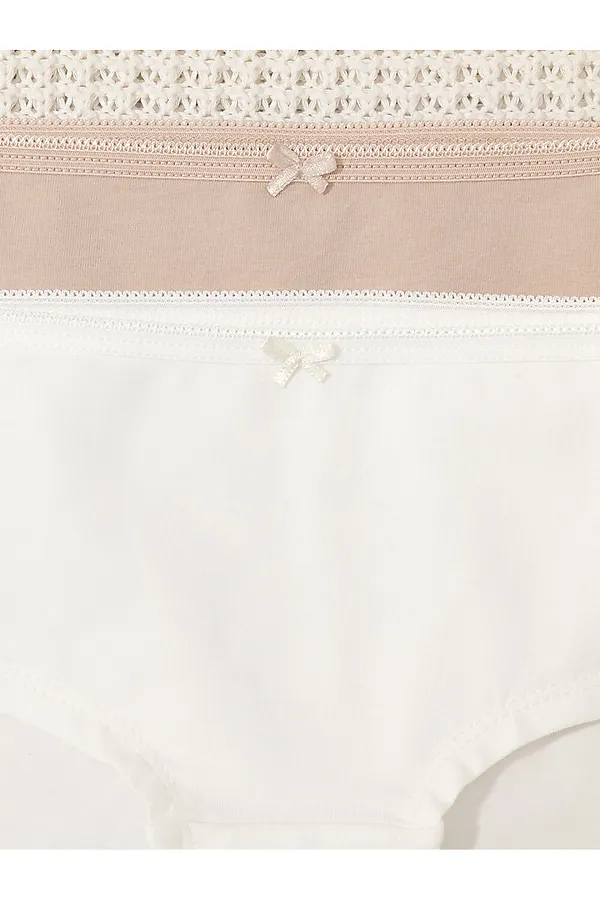 Трусы 2шт. CROCKID, нюдовый, белый - фото 2