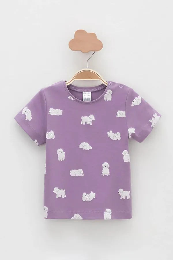 Футболки, 2 шт. CROCKID, молочный, фиолетовый - фото 2