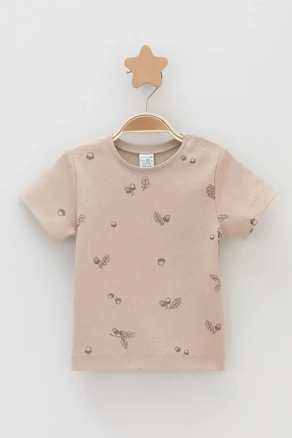 Футболки, 2 шт. CROCKID, оливкобый, бежевый - фото 2